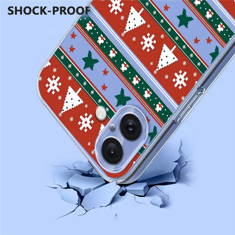 For iPhone 17 Case Christmas Themed Pattern Printing TPU Phone Back Cover - Christmas Ribbons
