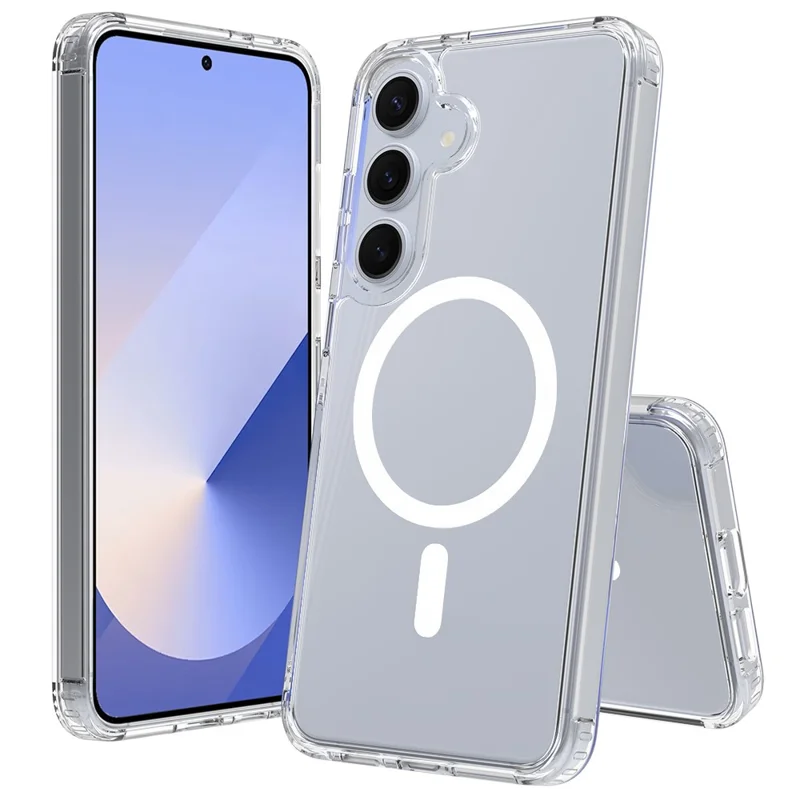 Cover per Samsung Galaxy S25+ Custodia Magnetica Antigraffio in TPU + PC Trasparente Cristallino