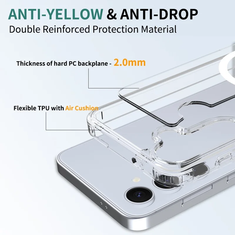 Cover per Samsung Galaxy S25+ Custodia Magnetica Antigraffio in TPU + PC Trasparente Cristallino