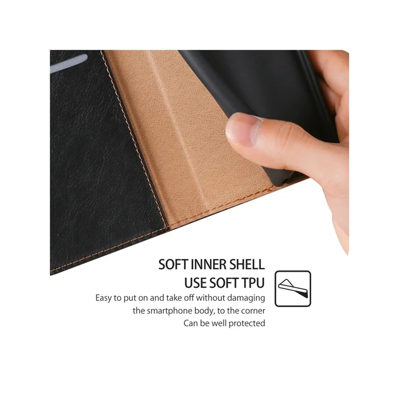 For Realme C71 4G Case Wallet PU Leather Magnetic Auto-Absorbed Phone Cover - Black