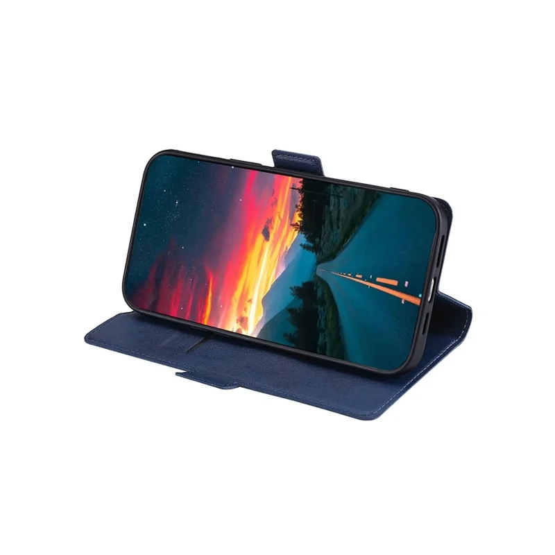 For Realme C71 4G Case Card Holder PU Leather Phone Cover - Blue