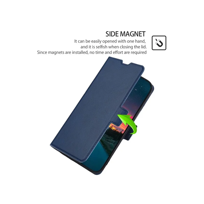 For Realme C71 4G Case Card Holder PU Leather Phone Cover - Blue