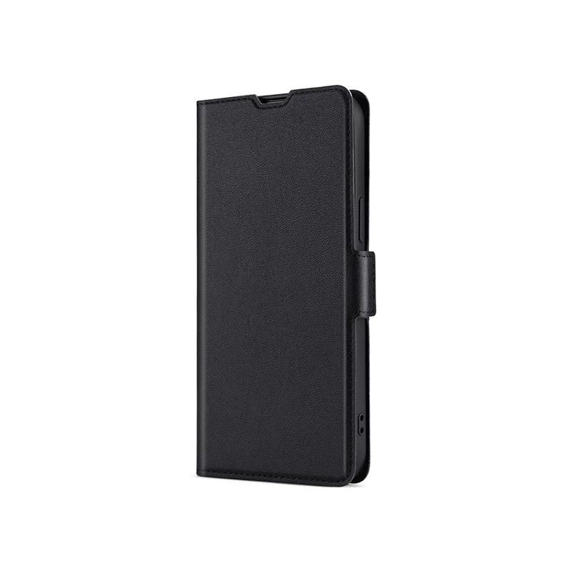 Für Samsung Galaxy A05 4G Hülle mit Kartenhalter aus PU-Leder - Schwarz