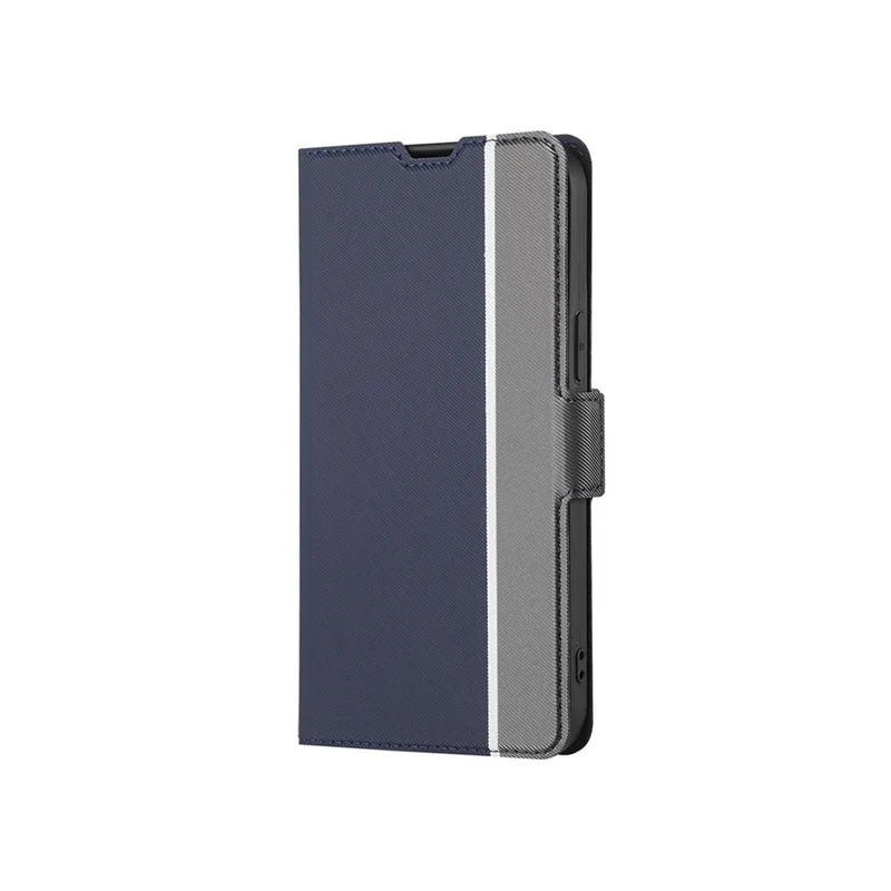 For Samsung Galaxy A05 4G Case Card Holder Twill Texture Leather Phone Cover - Blue