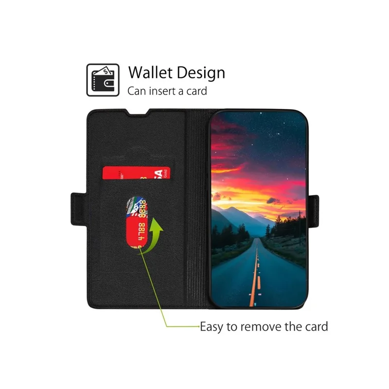 For Samsung Galaxy A36 5G Case Card Holder PU Leather Phone Cover - White