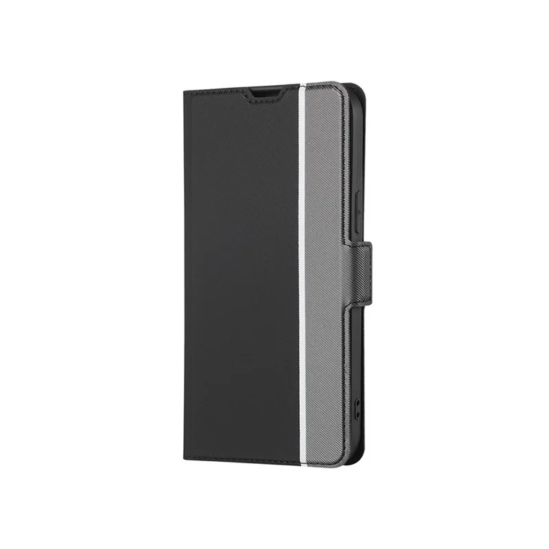 Capa para Samsung Galaxy A36 5G com suporte para cartão, textura de trama, couro - Preto