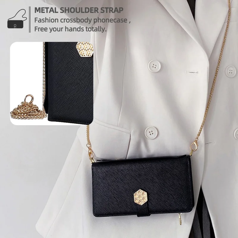 For Xiaomi Civi 5 Pro 5G Case Cross Texture PU Leather + TPU Wallet Phone Cover with Strap - Black
