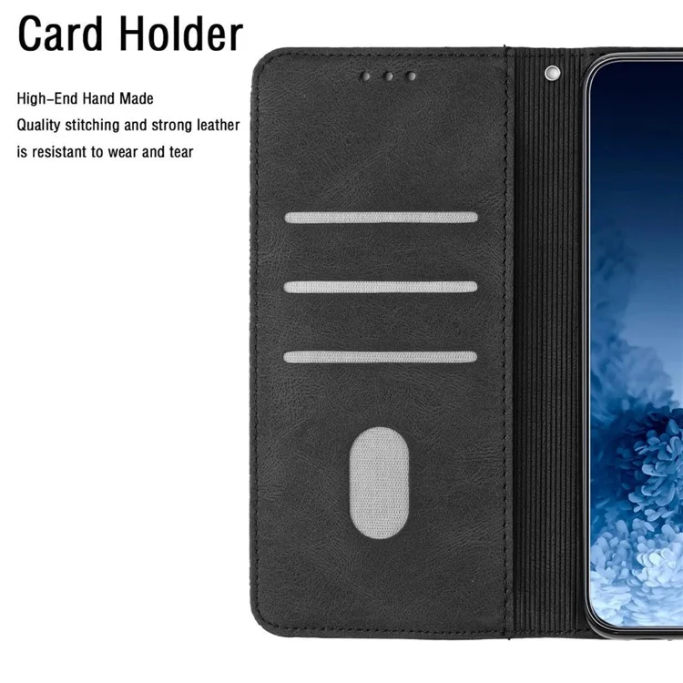 Per Samsung Galaxy S23+ Mandala Flower Imprinted Folio Flip Phone Case PU Leather Stand Wallet Cover with Strap - Nero
