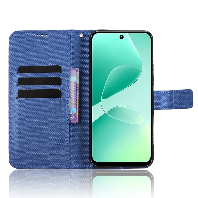 For TECNO Spark 40 4G Leather Wallet Case with Strap Diamond Texture Phone Cover