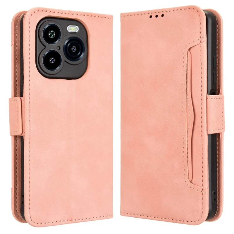 Für Oukitel C65 / C65 Pro Lederhülle Handyhülle Brieftasche mit mehreren Kartenfächern - Rosa