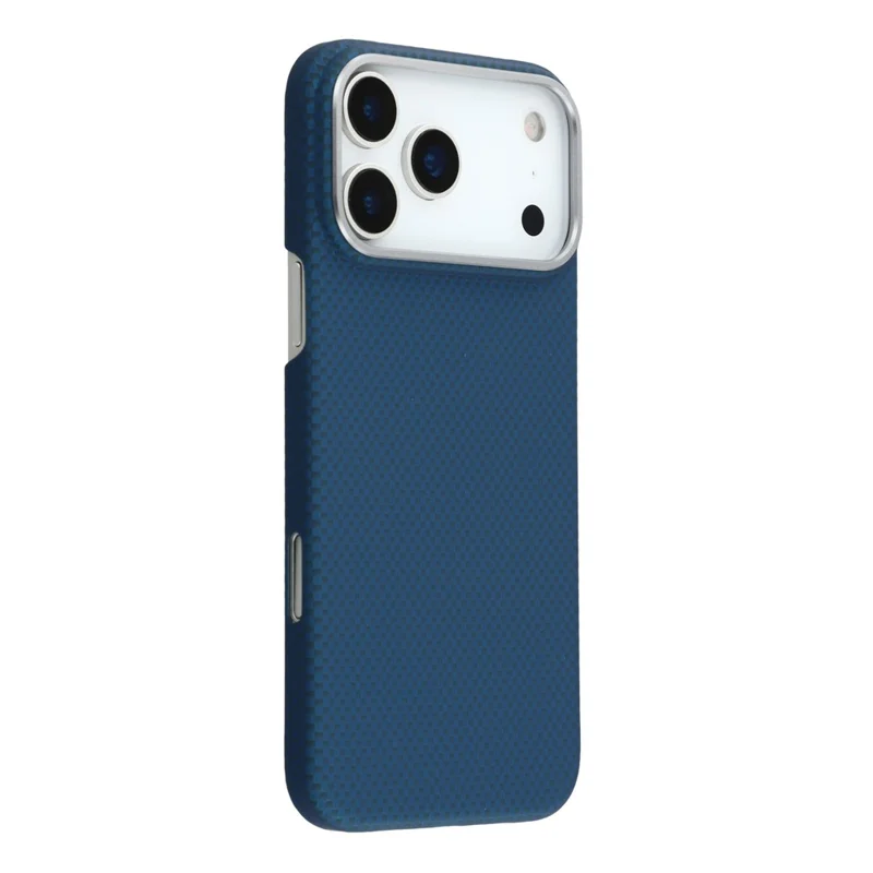 X-LEVEL For iPhone 17 Pro Max Case Compatible with MagSafe Carbon Nanofiber + Metal Lens Frame Phone Cover - Blue