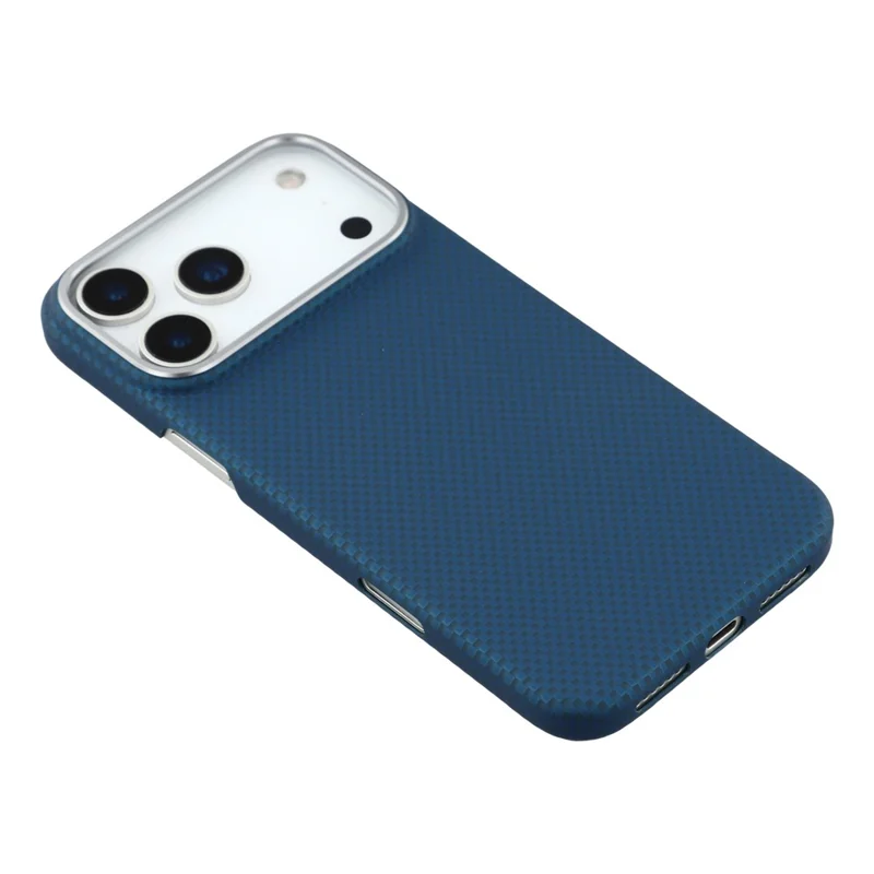 X-LEVEL For iPhone 17 Pro Max Case Compatible with MagSafe Carbon Nanofiber + Metal Lens Frame Phone Cover - Blue