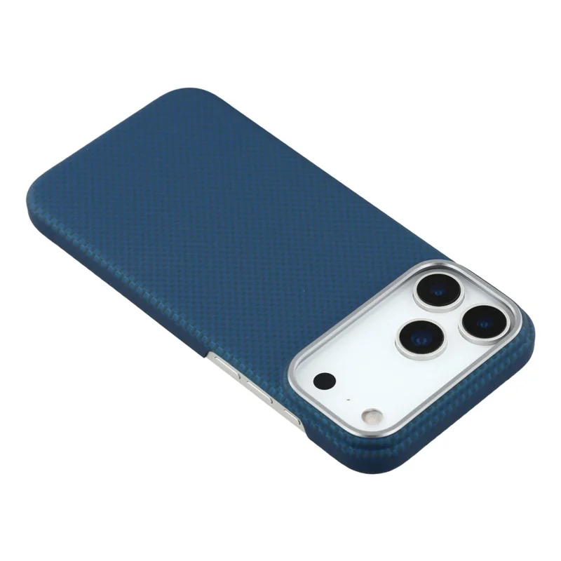 X-LEVEL For iPhone 17 Pro Max Case Compatible with MagSafe Carbon Nanofiber + Metal Lens Frame Phone Cover - Blue