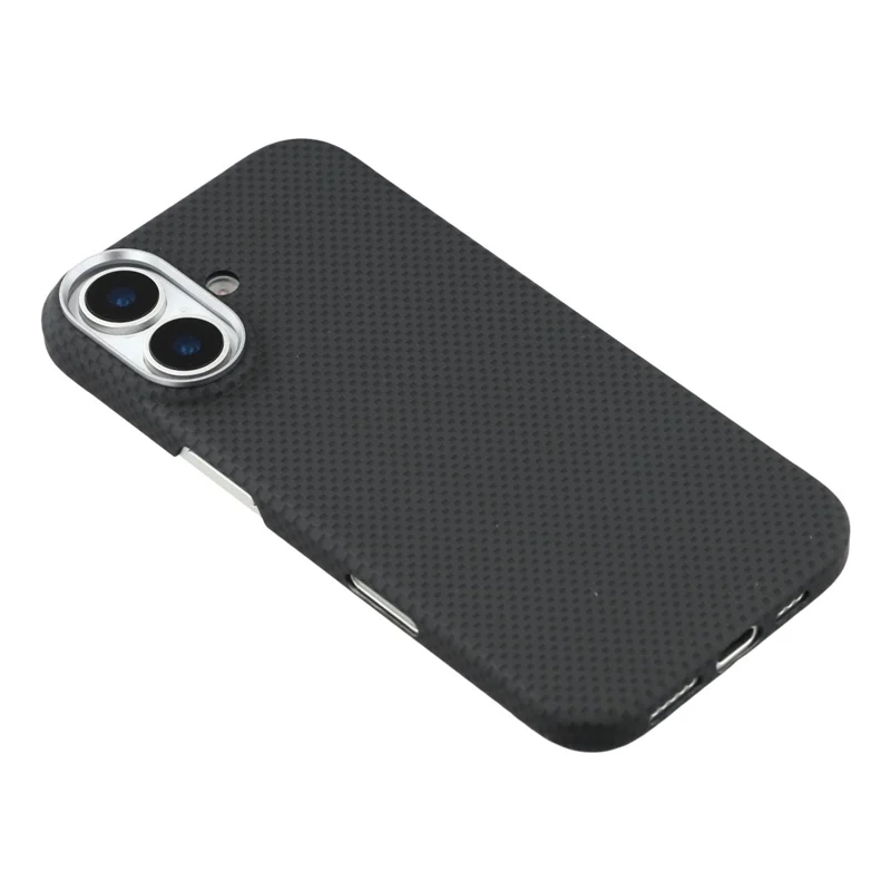 X-LEVEL For iPhone 17 Case Compatible with MagSafe Carbon Nanofiber + Metal Lens Frame Phone Cover - Black