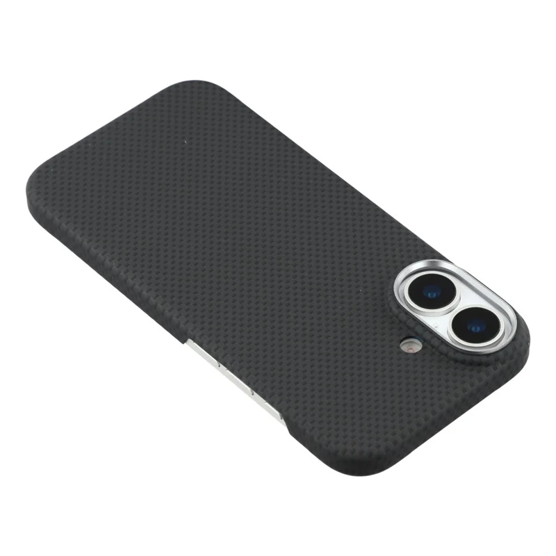 X-LEVEL For iPhone 17 Case Compatible with MagSafe Carbon Nanofiber + Metal Lens Frame Phone Cover - Black