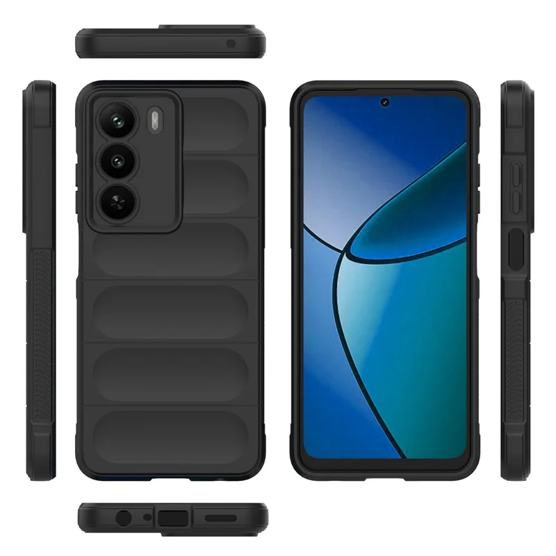 Cover posteriore per Realme C73 5G / Narzo 80 Lite 5G - Custodia antiurto in morbido TPU - Nero
