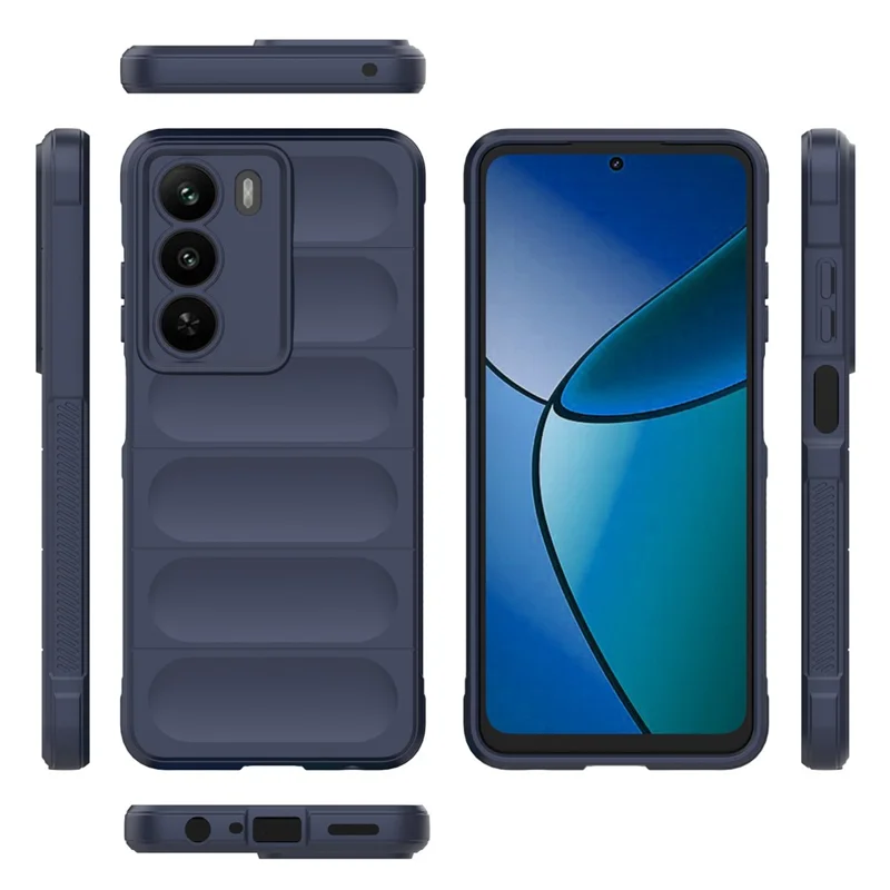 For Realme C73 5G  /  Narzo 80 Lite 5G Case Anti-Drop Soft TPU Rugged Phone Back Cover - Dark Blue