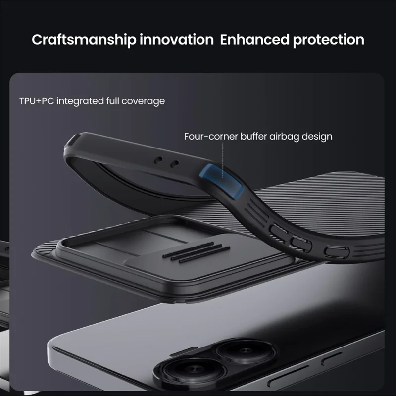 NILLKIN Camshield Pro for Xiaomi Poco F7 5G  /  Redmi Turbo 4 Pro 5G Case Compatible with MagSafe TPU + PC Phone Cover with Slider Camera