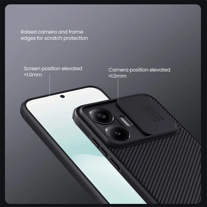 NILLKIN Camshield Pro Series for Xiaomi Poco F7 5G  /  Redmi Turbo 4 Pro 5G Case PC + TPU Slide Camera Lid Phone Cover