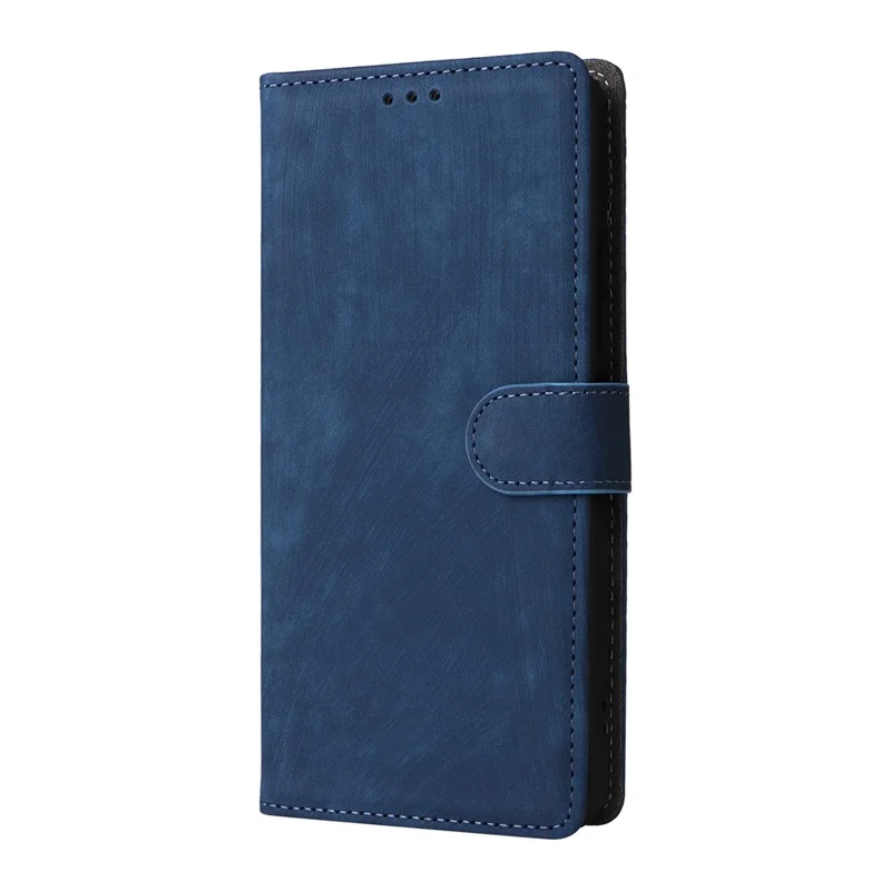 For TECNO Spark 40 4G Case Wallet RFID Blocking PU Leather Phone Cover Stand with Strap - Blue