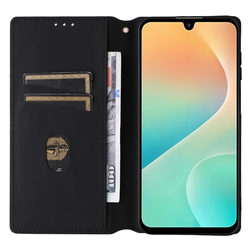 For Samsung Galaxy M36 5G Case Wallet Rhombus Imprinted Leather Phone Cover - Red