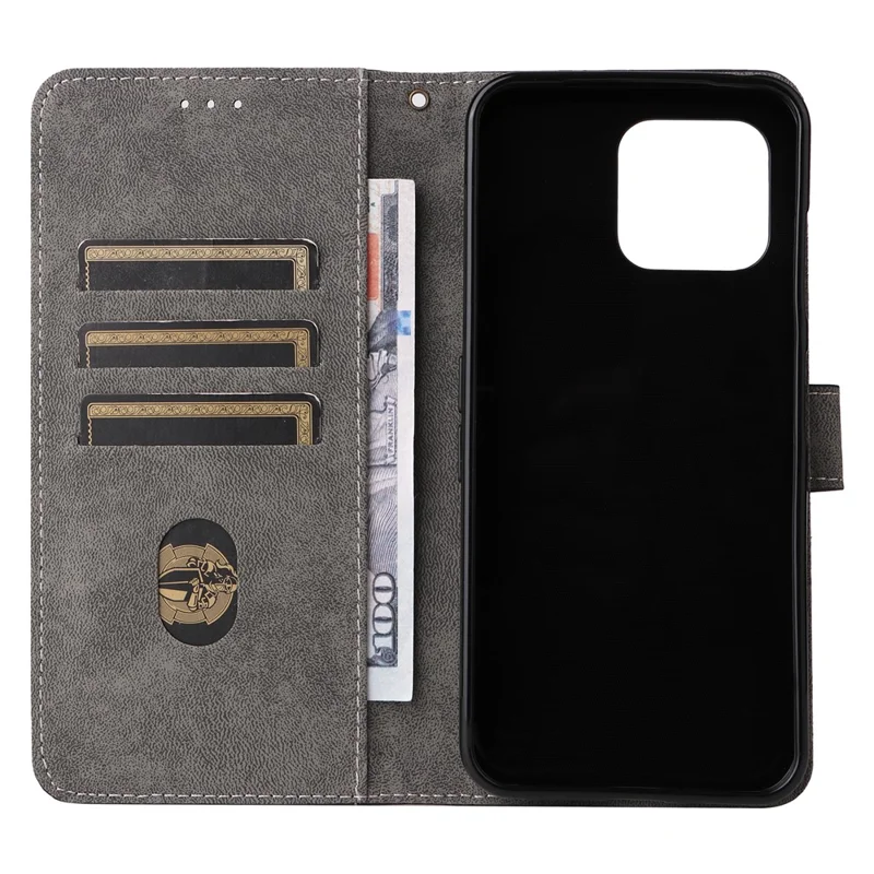 Für Fairphone 6 Hülle Geldbörse RFID-Blockierung PU-Leder Handyhülle Ständer mit Riemen - Schwarz