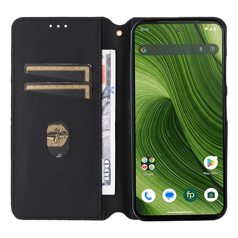 Für Fairphone 6 Hülle Brieftasche Rhombus Prägung Leder Telefonhülle - Rot