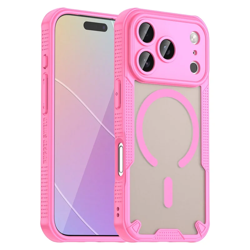Für iPhone 17 Pro Max Magnetische Hülle, kompatibel mit MagSafe, TPU + PC Handyrückseite - Rosa