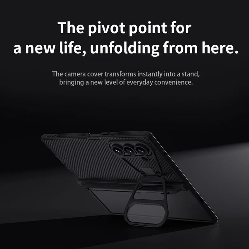 NILLKIN CamShield Prop Series For Samsung Galaxy Z Fold7 5G Case PC Phone Cover with Clear Camera Lid  /  Stylus Pen