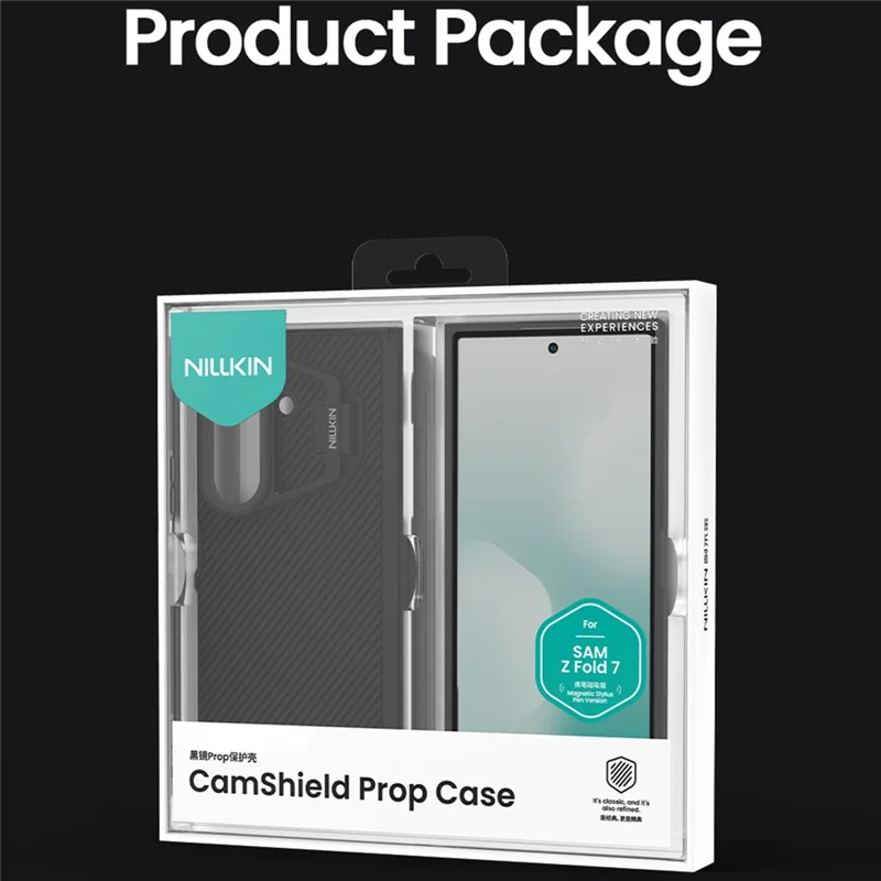 NILLKIN CamShield Prop Magnetic Series For Samsung Galaxy Z Fold7 5G Case PC Phone Cover with Clear Camera Lid  /  Stylus Pen