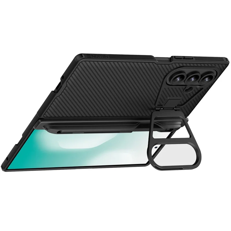 NILLKIN CamShield Prop Magnetic Series For Samsung Galaxy Z Fold7 5G Case PC Phone Cover with Clear Camera Lid  /  Stylus Pen