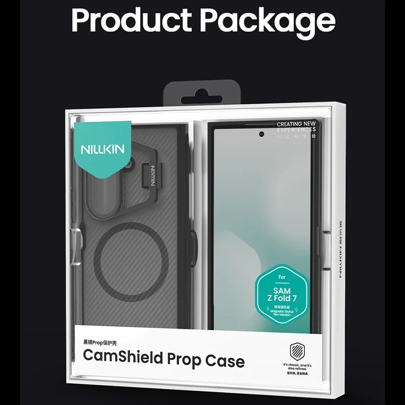 NILLKIN CamShield Prop Magnetic Translucent Series For Samsung Galaxy Z Fold7 5G Case with Stylus Pen Clear Camera Lid PC Phone Cover