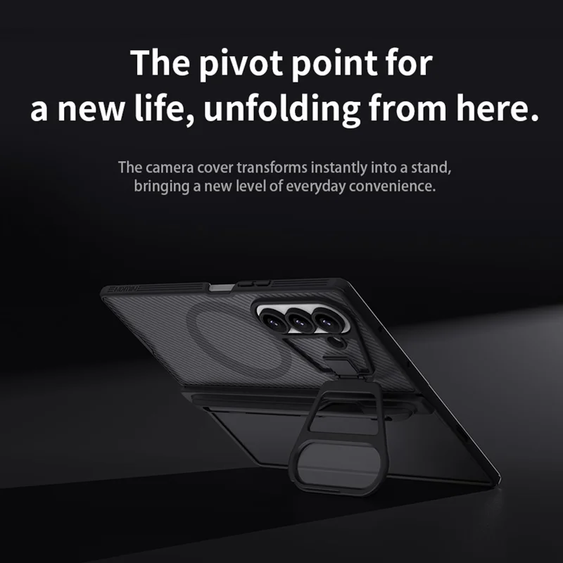 NILLKIN CamShield Prop Magnetic Translucent Series For Samsung Galaxy Z Fold7 5G Case with Stylus Pen Clear Camera Lid PC Phone Cover