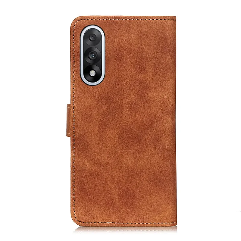 KHAZNEH Per OnePlus Nord 5 5G / Ace 5 Ultra 5G Cover in Pelle PU Texture Retrò per Telefono - Marrone