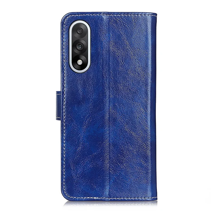 For OnePlus Nord 5 5G / Ace 5 Ultra 5G Case Wallet Leather Phone Cover Crazy Horse Texture - Blue