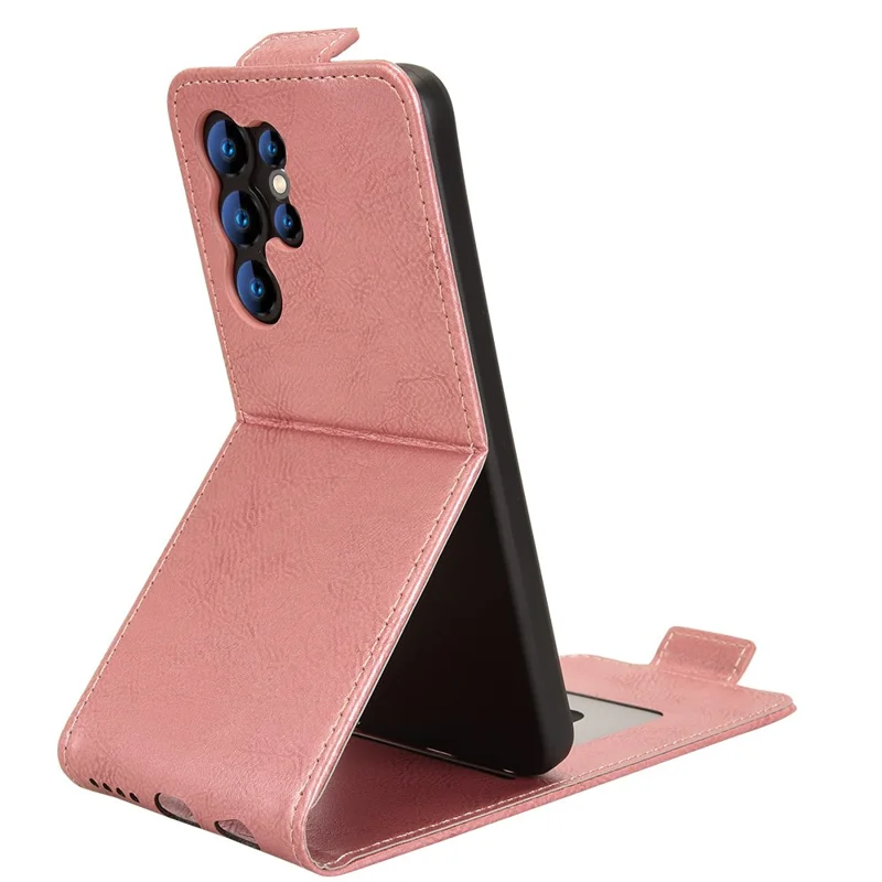 Pour Oukitel C1 Pro / C1 Étui avec Fermoir Magnétique à Rabat Vertical en Cuir pour Téléphone avec Porte-Cartes - Or Rose