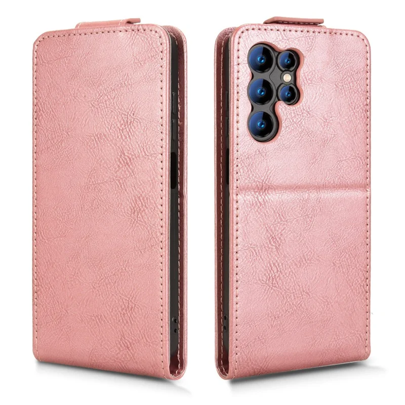 Pour Oukitel C1 Pro / C1 Étui avec Fermoir Magnétique à Rabat Vertical en Cuir pour Téléphone avec Porte-Cartes - Or Rose