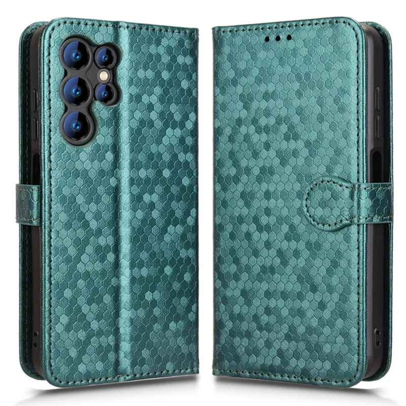 För Oukitel C61 Pro / C61 plånboksända med prickmönster av PU-läder med handledsband - Grön