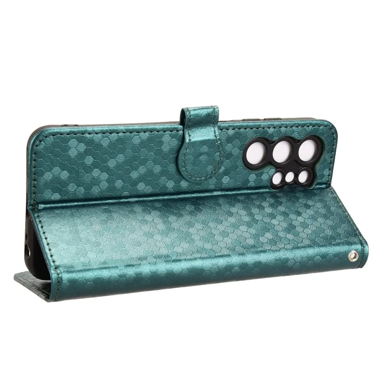 För Oukitel C61 Pro / C61 plånboksända med prickmönster av PU-läder med handledsband - Grön