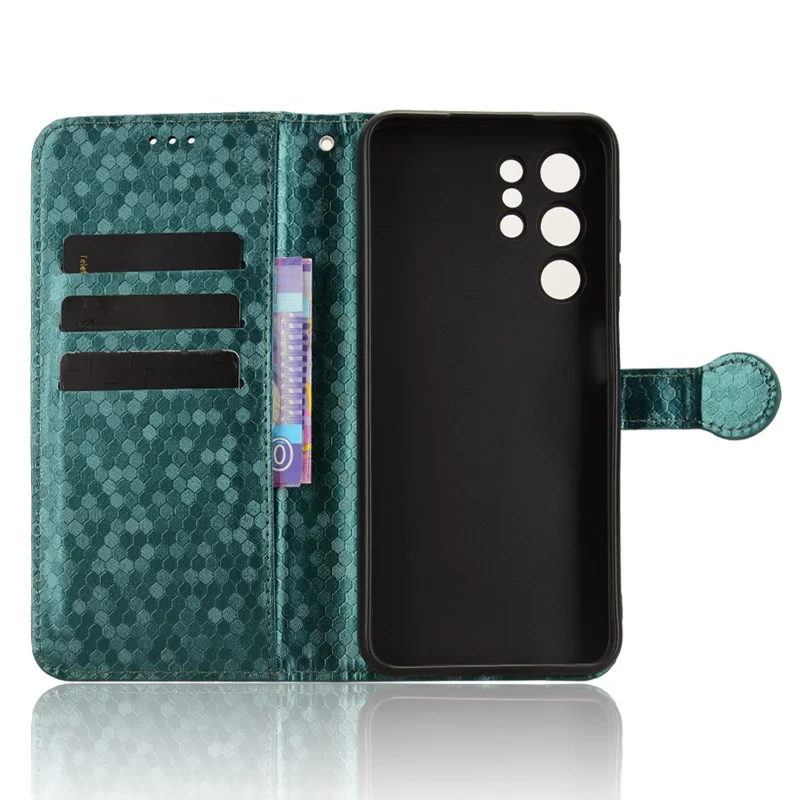 För Oukitel C61 Pro / C61 plånboksända med prickmönster av PU-läder med handledsband - Grön