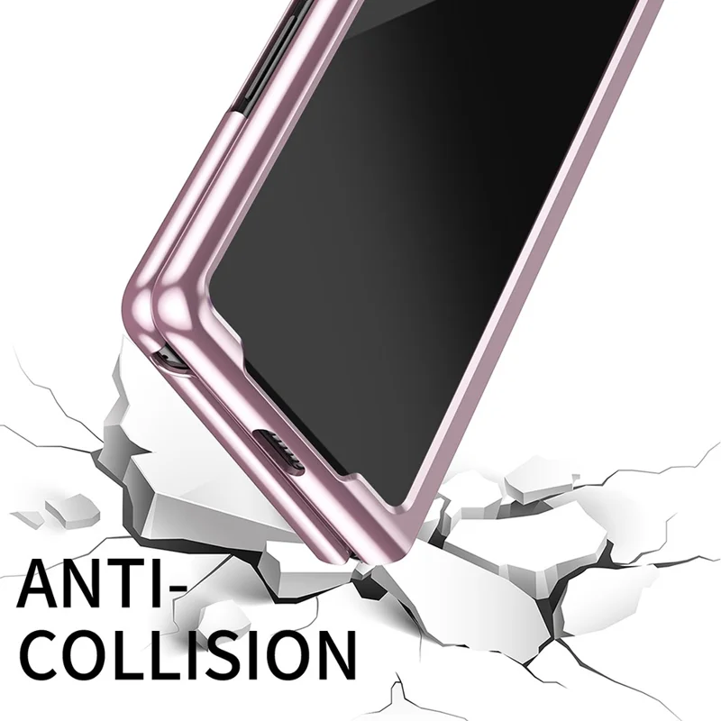 Étui pour Samsung Galaxy Z Fold7 5G - Coque rigide transparente avec placage électrolytique - Or Rose