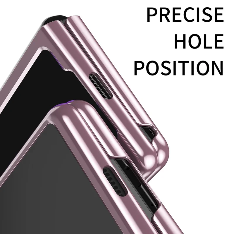 Étui pour Samsung Galaxy Z Fold7 5G - Coque rigide transparente avec placage électrolytique - Or Rose