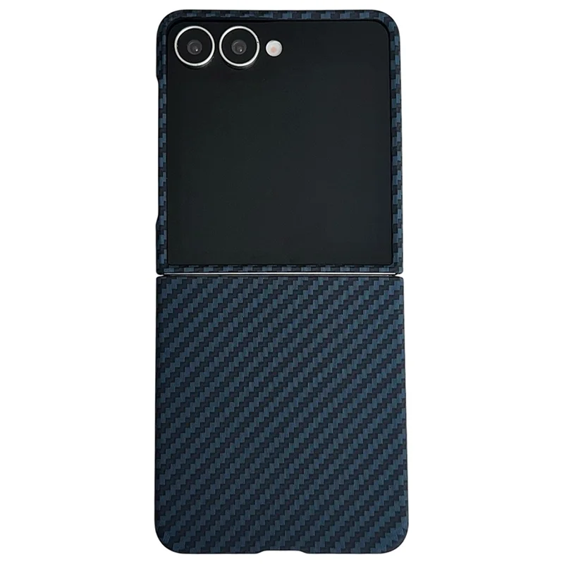 For Samsung Galaxy Z Flip7 5G Magnetic Case Carbon Fiber Texture Slim Shockproof PC Phone Cover - Blue