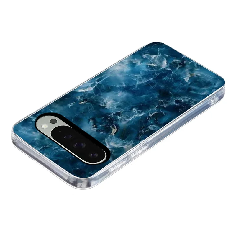 For Google Pixel 9 Pro XL / 10 Pro XL Case Marble Pattern Printing Soft TPU Phone Cover - Grey