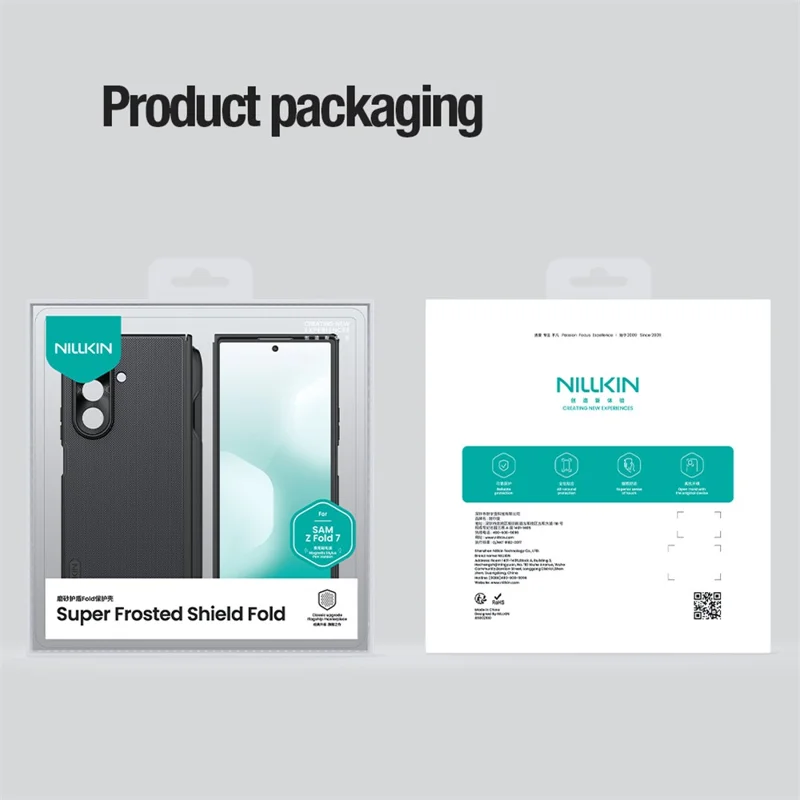 NILLKIN Super Frosted Shield Fold for Samsung Galaxy Z Fold7 5G Case Compatible with MagSafe PC Matte Phone Cover with Stylus Pen - Green