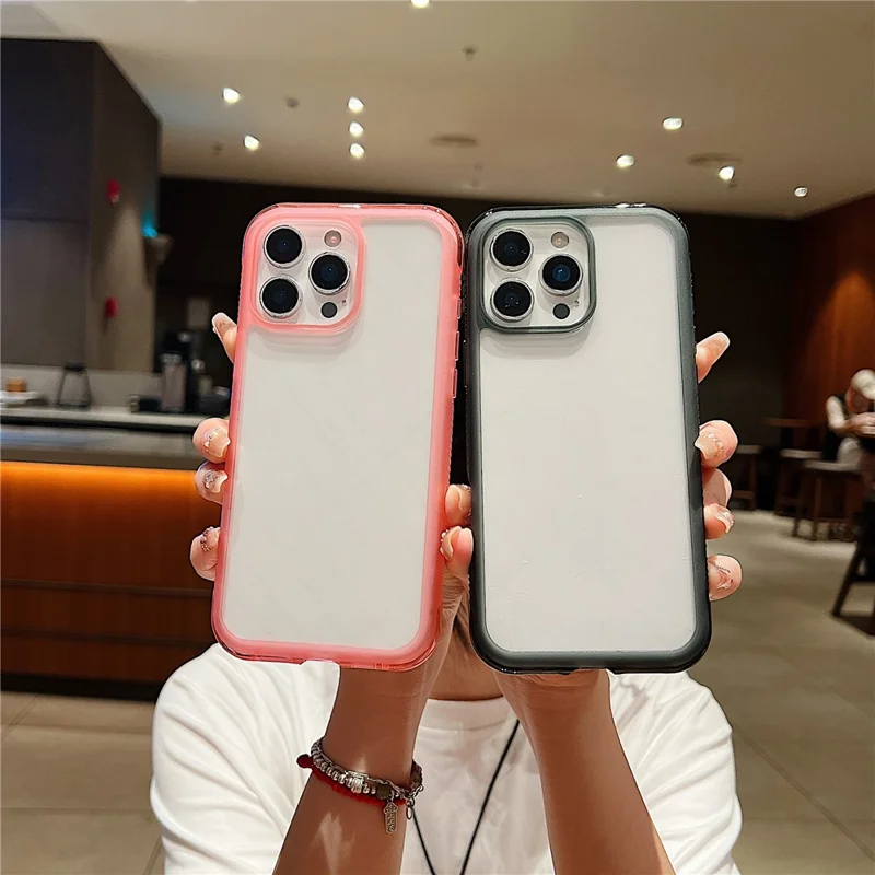 For iPhone 16 Pro Max Case Shockproof TPU + PC Phone Back Cover - Blue