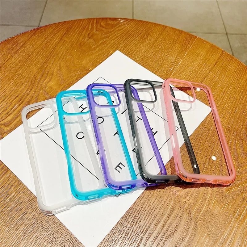 For iPhone 16 Pro Max Case Shockproof TPU + PC Phone Back Cover - Blue