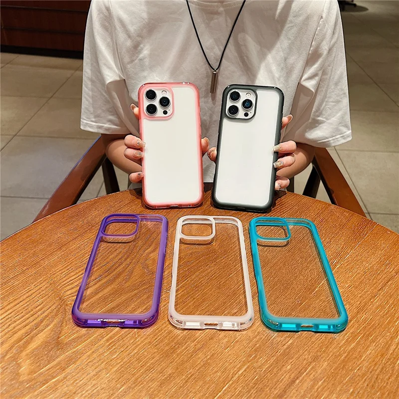 For iPhone 16 Pro Max Case Shockproof TPU + PC Phone Back Cover - Blue