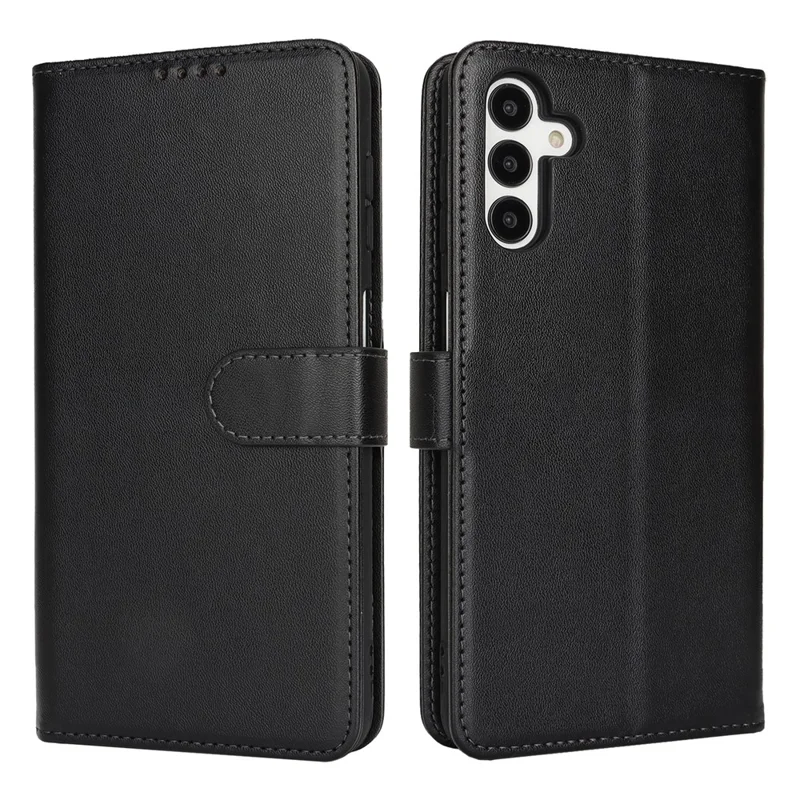 For Samsung Galaxy A16 5G / A16 4G Stand Case Shockproof Leather Wallet Phone Cover - Black