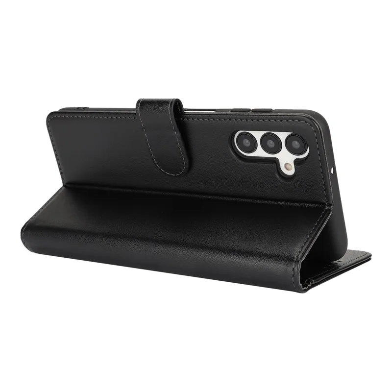 For Samsung Galaxy A16 5G / A16 4G Stand Case Shockproof Leather Wallet Phone Cover - Black